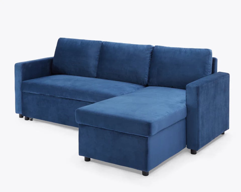 image 1 of The Tranquilo 3 Seater Sofa Bed in Black or Navy | Blue | One Size