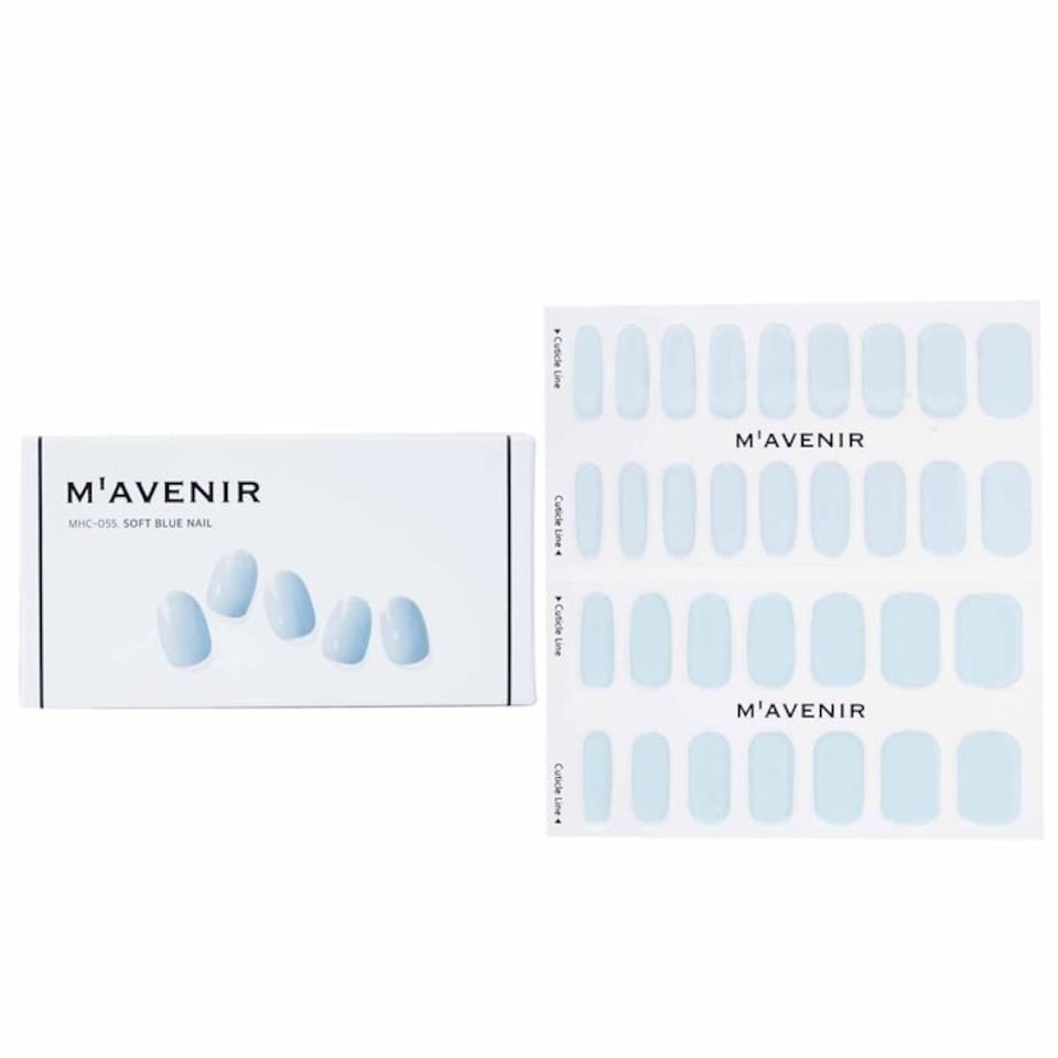 image 1 of Nail Sticker (blue) - # Soft Blue Nail - 32pcs Blue