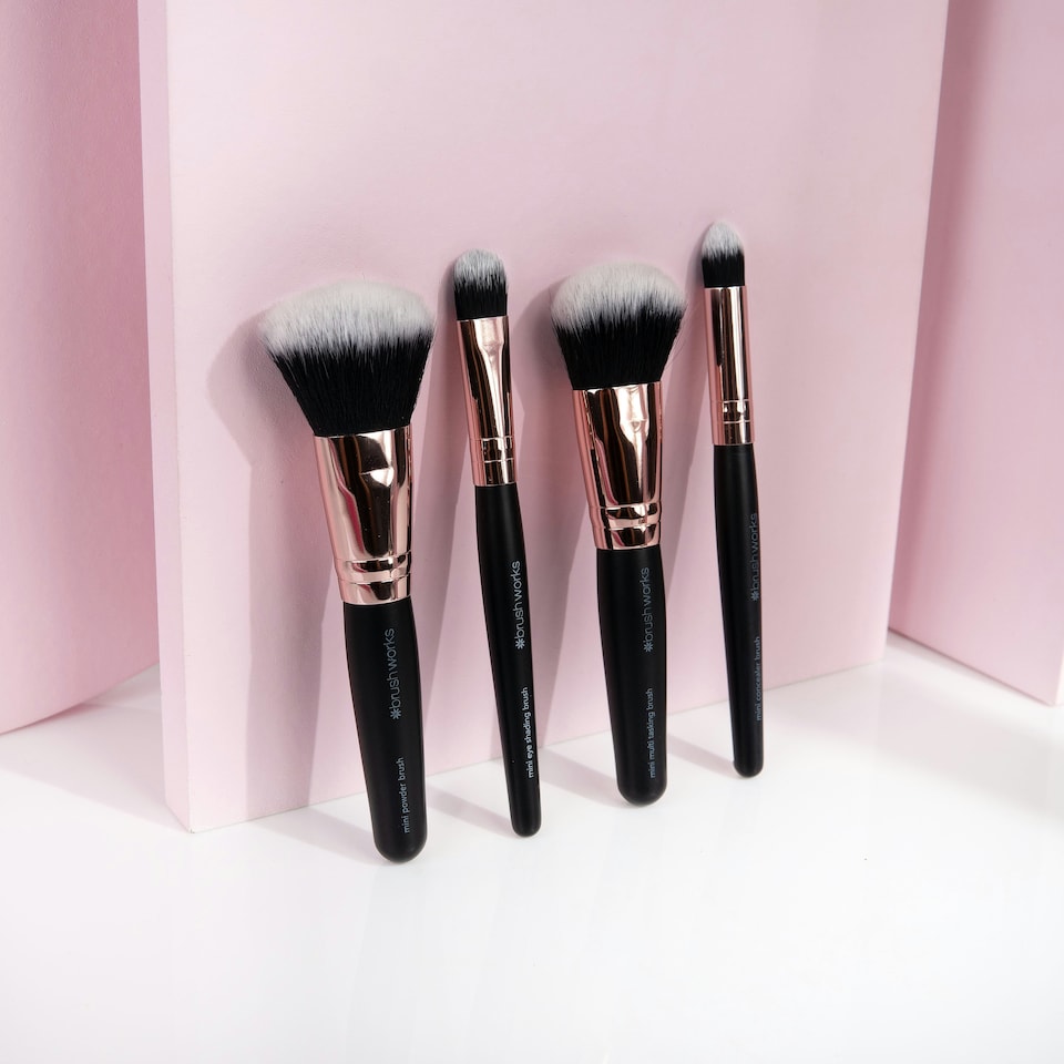 image 1 of Brushworks Travel Makeup Brush Set