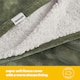 image 2 of Silentnight Snugsie Giant Blanket, Sherpa Fleece Lined, Green, 240 x 180 cm
