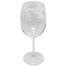 Animo Glass Etched Wine Glass Hunting