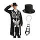 image 1 of Skeleton Costume - with Top Hat | Black | M