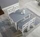 image 3 of Solid Wooden Kitchen Dining Table and 4 Chairs