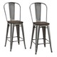 image 1 of Luxor Counter Stool in Gun Metal, 2 pieces | Grey | GUN METAL