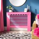 image 1 of OHS Scallop Radiator Cover Engineered Wood Side Board Shelf - Medium | Pink | Hot Pink