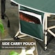 image 6 of Outsunny Single Person Camping Bed Folding Cot Outdoor Patio Portable Military Sleeping Bed Travel Guest Leisure Fishing with Side Pocket and Carry Bag - Green
