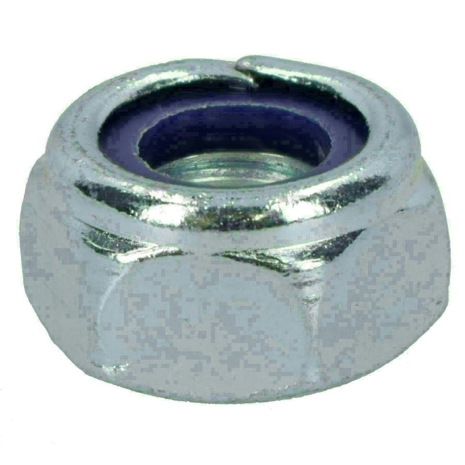 image 1 of M10 x 1.5mm Nyloc Nut Fastener Hexagonal Metric Nuts Grade 8 Zinc Plated 10pk
