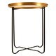image 1 of Interiors by Premier Elegant Design Gold Finish Round Top Side Table, Versatile Small Table, Sleek And Sturdy Bedside Table