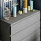 image 5 of Vida Designs Denver 8 Drawer Chest of Drawers Bedroom Storage, Grey