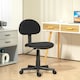 image 2 of HOMCOM Armless Office Chair with Adjustable Height 360° Swivel Wheels Black