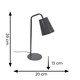 image 3 of ValueLights Bibi Charcoal Grey Arched Stem Metal Classic Table Lamp