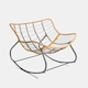 image 7 of OHS Bali Garden Rocking Chair Outdoor Metal Frame Chairs with Cushion