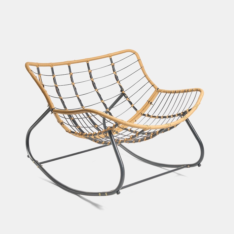 image 1 of OHS Bali Garden Rocking Chair Outdoor Metal Frame Chairs with Cushion