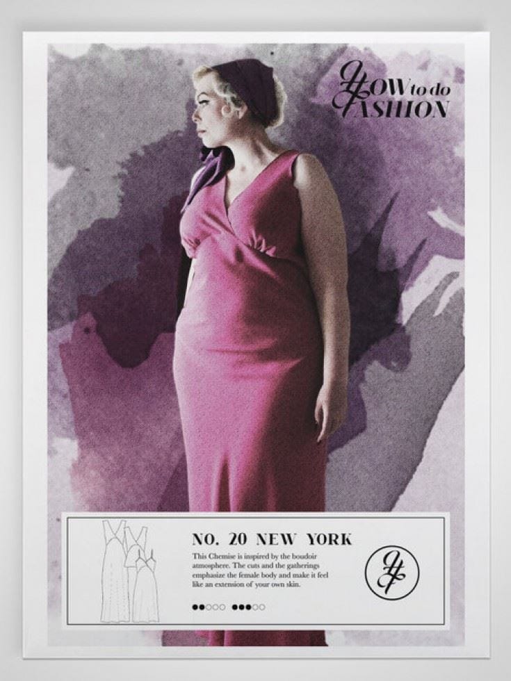 How To Do Fashion New York Night Gown & Chemise Paper Sewing Pattern â Womenâs Pyjamas & Vintage Style, Sizes 34â50, Intermediate