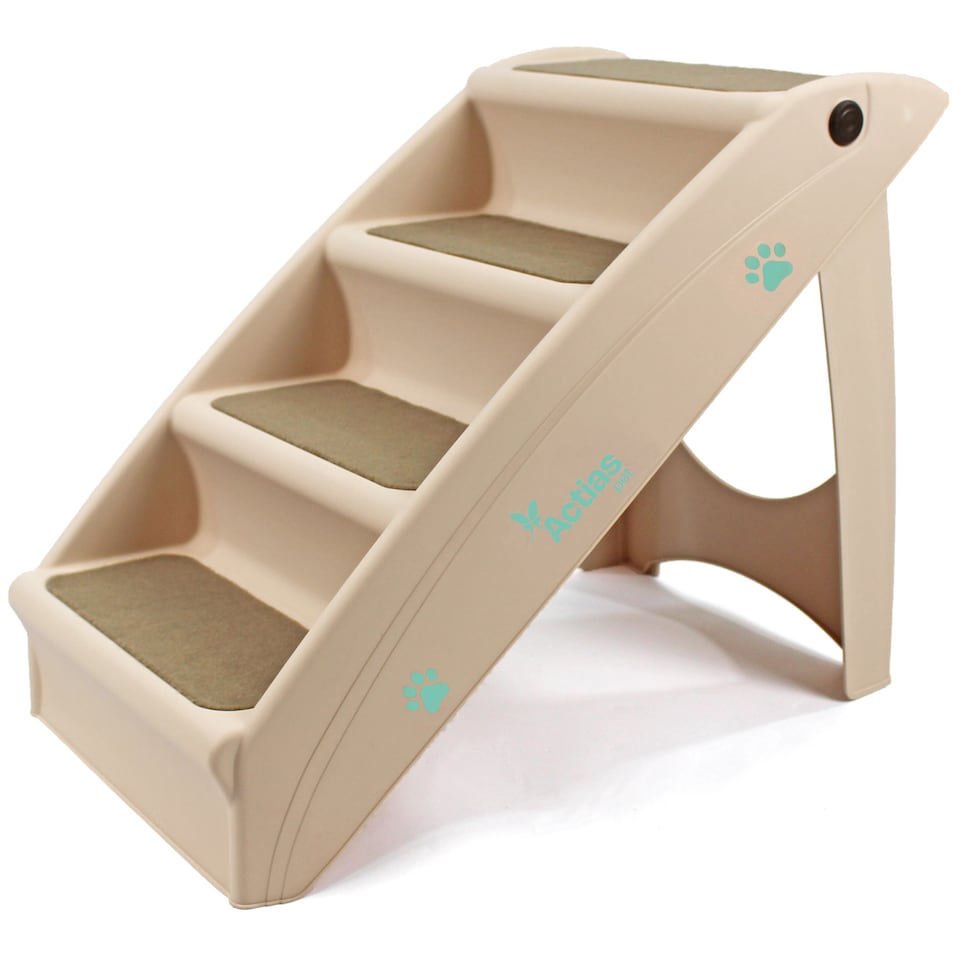 image 1 of Lightweight Folding Pet Stairs Beige