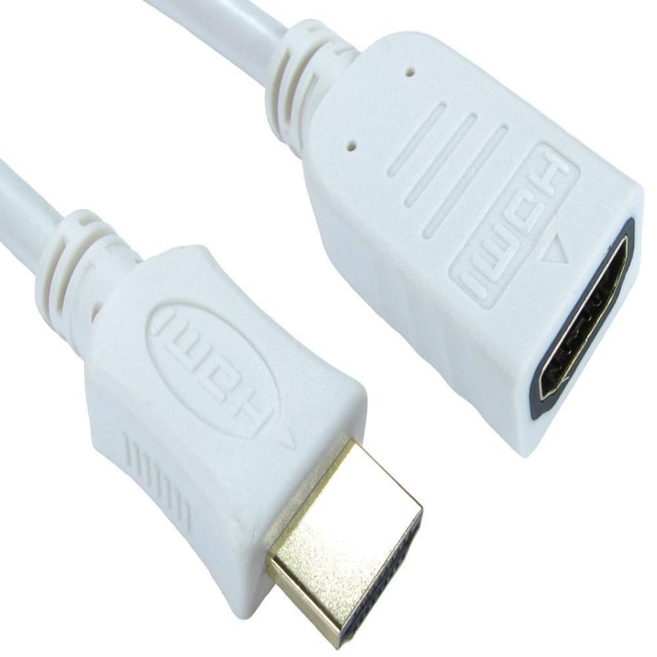 PRO SIGNAL - High Speed 4K UHD HDMI Lead with Ethernet, Male to Female, 2m White