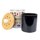 image 2 of Watercolour Vegetables Compost Caddy - Enamel 2L Kitchen Food Waste Bin