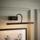 image 1 of ValueLights Adjustable Black Chrome Display Lamp Twin Picture Wall Light - Mains Powered + LED Bulb Black