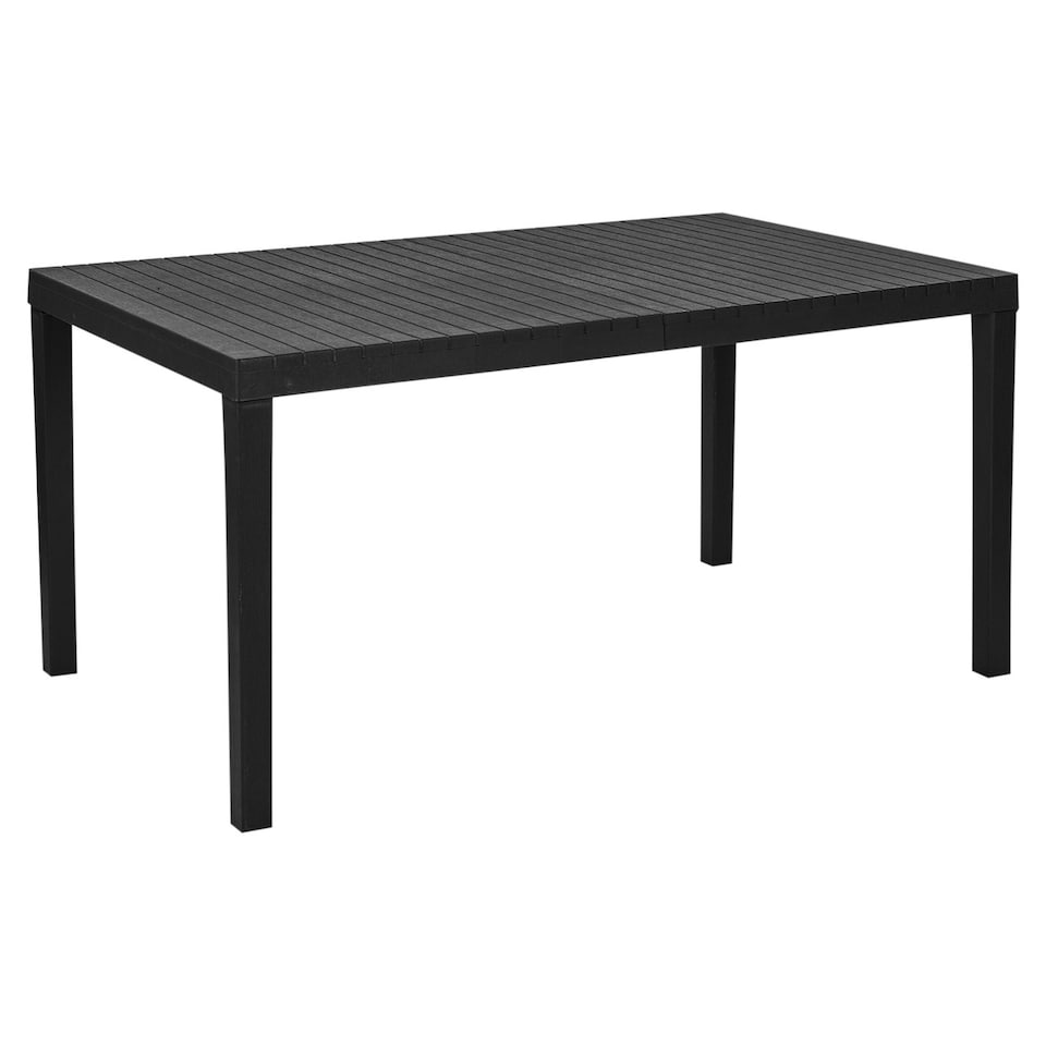 image 1 of Large 2.2M Adjustable Garden Dining Table with 8 Matching Chairs | Black | 1