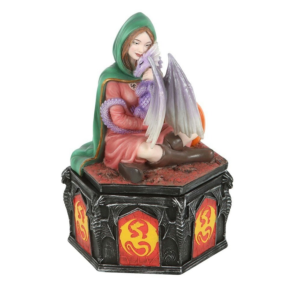 image 1 of Anne Stokes Dragon Friendship Fall Decorative Box - Multicoloured - One Size