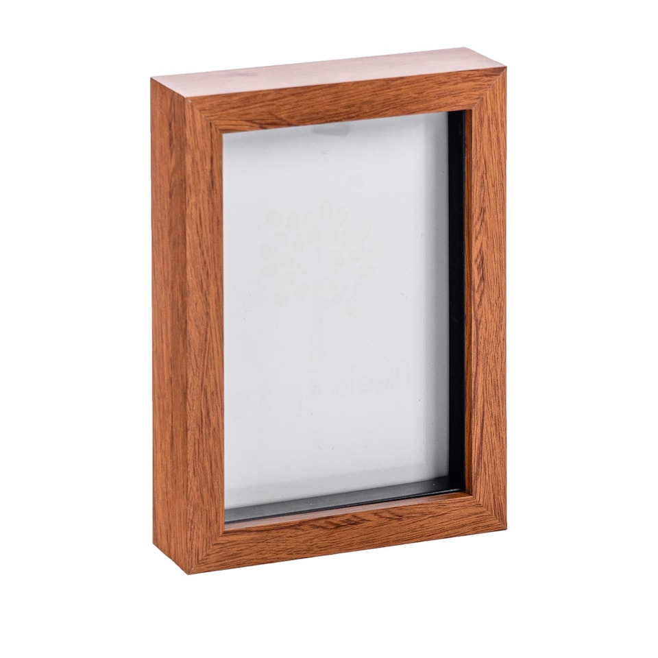 image 1 of Nicola Spring 3D Box Photo Frame - 5 x 7" - Dark Wood