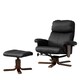 image 1 of Woodacre Swivel Recliner with Massage and Heat - Black