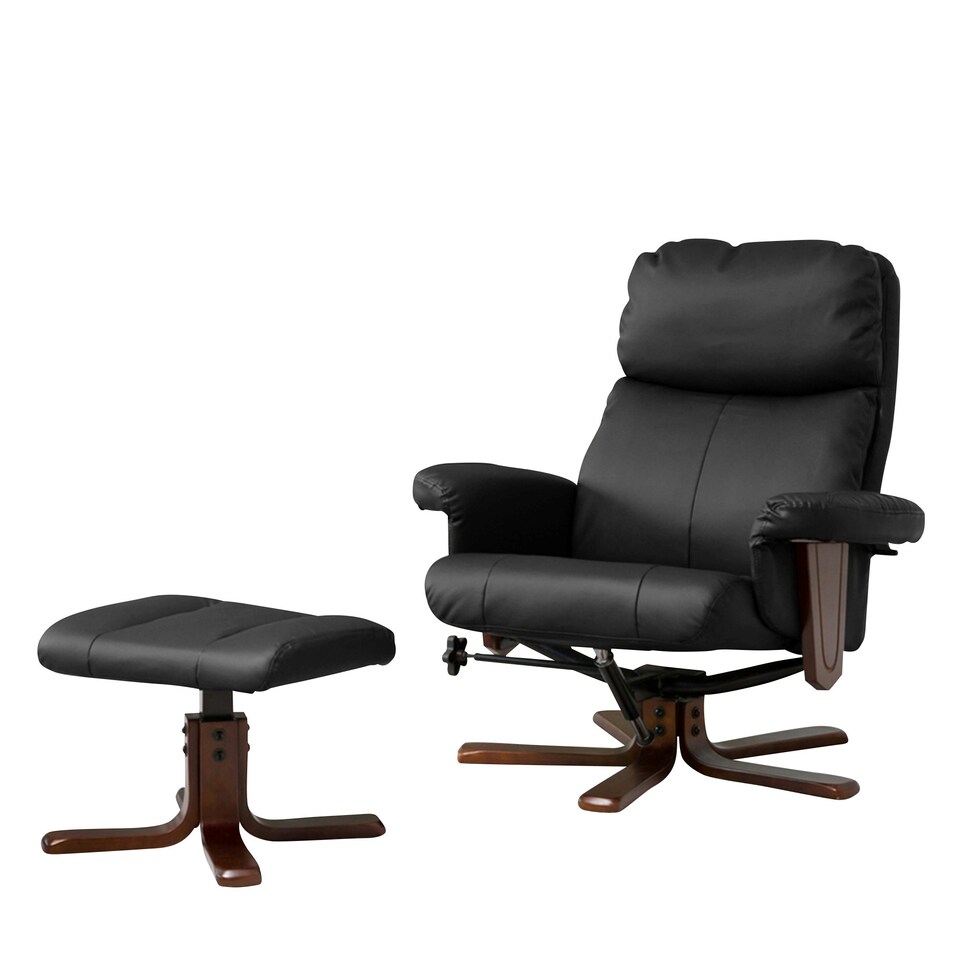 image 1 of Woodacre Swivel Recliner with Massage and Heat - Black