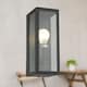 image 4 of Set of 2 Montrose - Black Outdoor Wall Lights | Black | Clear | 2