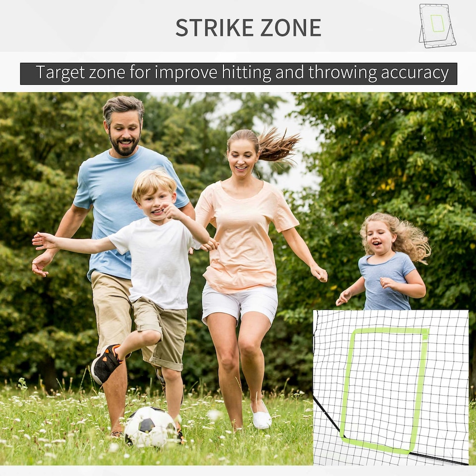 image 1 of HOMCOM Rebounder Net Kids Adults Baseball Softball Training Aid Goal Play