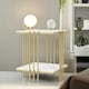 image 2 of 2 Tier Square Faux Marble Side Table Gold Gold