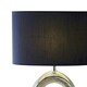image 4 of Dott Chrome Ceramic Table Lamp with Blue Shade Blue