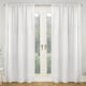 image 5 of Pair of Tahiti White Pom-Pom Trim Linen Look Voile Panels with Rod Pocket Header 183 CMS
