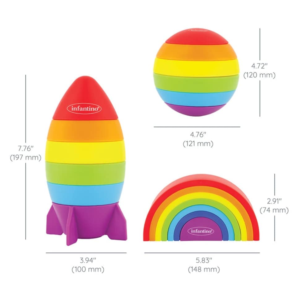 image 1 of Infantino Imagination Stacking Playset 19Pc