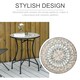 image 10 of Outsunny 60cm Mosaic Round Bistro Table Outdoor Garden Side Table, Green 