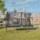 image 2 of 7ft x 5ft Salta Black Rectangular Premium Trampoline with Enclosure