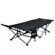 image 3 of MoverX Folding Camping Bed Single with Mattress, Heavy Duty Portable, Fishing Beds, Campervan,Tent, Travel Cot, Campbed, Black Black | Standard