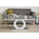 image 4 of Furniturebox Giovani Modern Halo Grey White High Gloss And Glass Coffee Table
