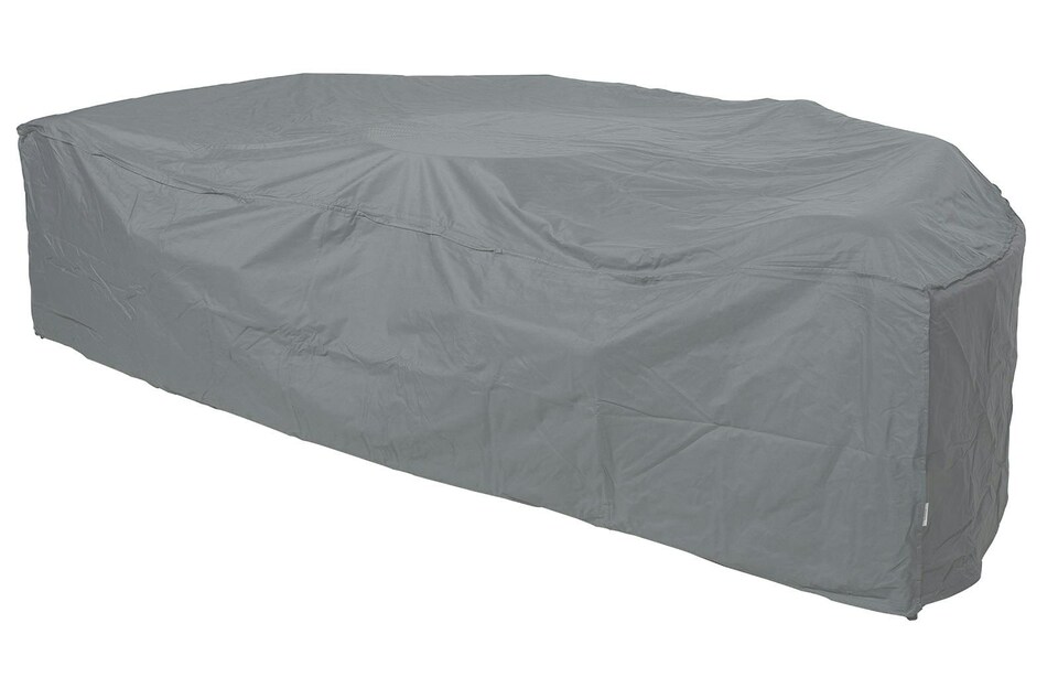 image 1 of Monaco Semi Circle Rattan Garden Sofa Set Cover | Grey | Grey