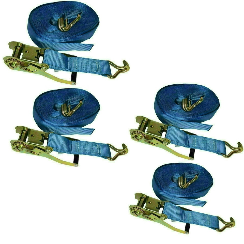 image 1 of 4 Trailer Car Recovery Ratchet Lashing Tie Down Strap 2.5 Ton 15 Metres / 50 Ft
