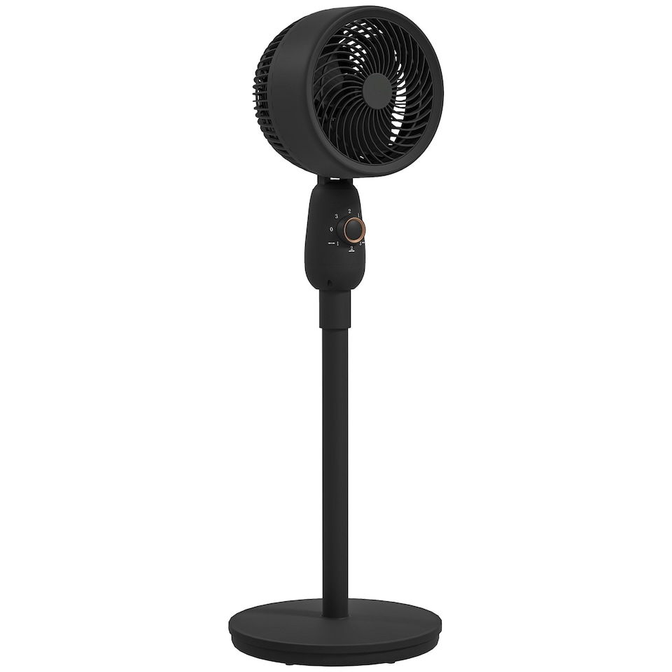 image 1 of HOMCOM Pedestal Fan for Bedroom, Powerful Air Circulator with 3 Speed, Black