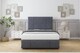 image 1 of Sloomy Lisbon Steel Plush Divan Bed With Mattress 2 Drawers Left Side With 26" Strutted Headboard & 12" Matching Footboard 2'6 Small Single | Grey | Steel | Small Single | 1