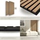 image 4 of Acoustic Wall Panels with Wood Veneer Slats, Thick Felt and Easy to Install | Brown | oak | 120 x 60 x 120 cm | 2