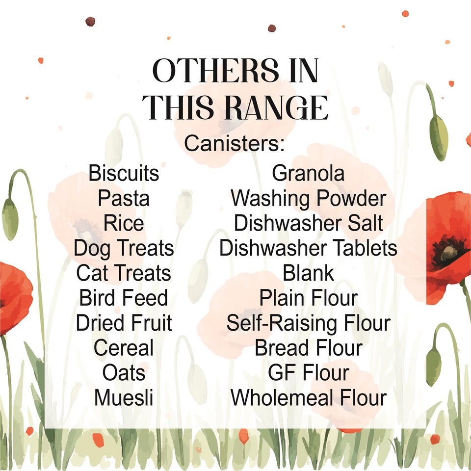 image 1 of Summer Poppies Dishwasher Tablets Storage Tin