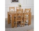 image 4 of Kuba 125 x 80 cm Chunky Oak Small Dining Table and 4 Berkeley Chairs | Brown | Brown