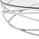 image 5 of Allure Round Silver Swirl Base Coffee Table Silver