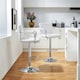 image 2 of Yaheetech Set of 2 Faux Leather Bar Stools | White