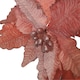 image 10 of 68cm Frosted Light Coral Pink Poinsettia Stem Christmas Decoration