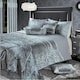 image 1 of Intimates Rienzo Crushed Velvet Diamante Duvet Cover & Pillowcase Set Silver | Silver | Single