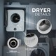 image 6 of DMD 3kg Mini Compact Vented Tumble Dryer, 3 Temperature Settings, Countertop or Wall Mounted, 180mins Timer, Stainless Steel Tub