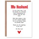 image 1 of Greeting Card Love Poem Ginger Husband Romantic Funny Anniversary